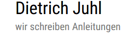 Dietrich Juhl Anleitungen